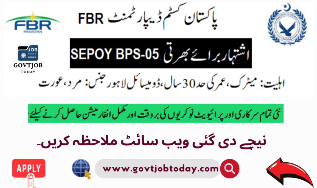 Fbr Jobs Advertisement Apply Online Govt Jobs Today