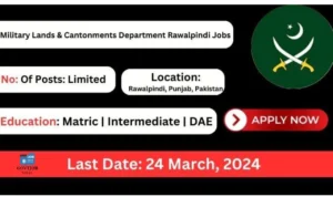 Military Lands and Cantonments Department Rawalpindi Jobs 2024-govtjobtoday.com