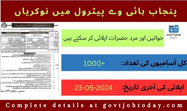Punjab Highway Patrol Jobs 2024-govtjobtoday.com