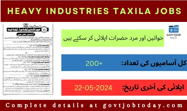 Heavy Industries Taxila Board Jobs 2024-govtjobtoday.com
