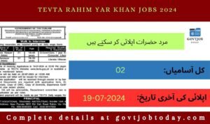 TEVTA Jobs 2024-govtjobtoday.com