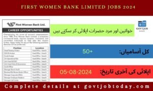 First Women Bank Limited FWBL Jobs 2024-govtjobtoday.com