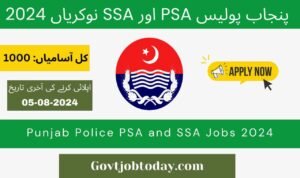 Punjab Police PSA and SSA Jobs 2024-govtjobtoday.com