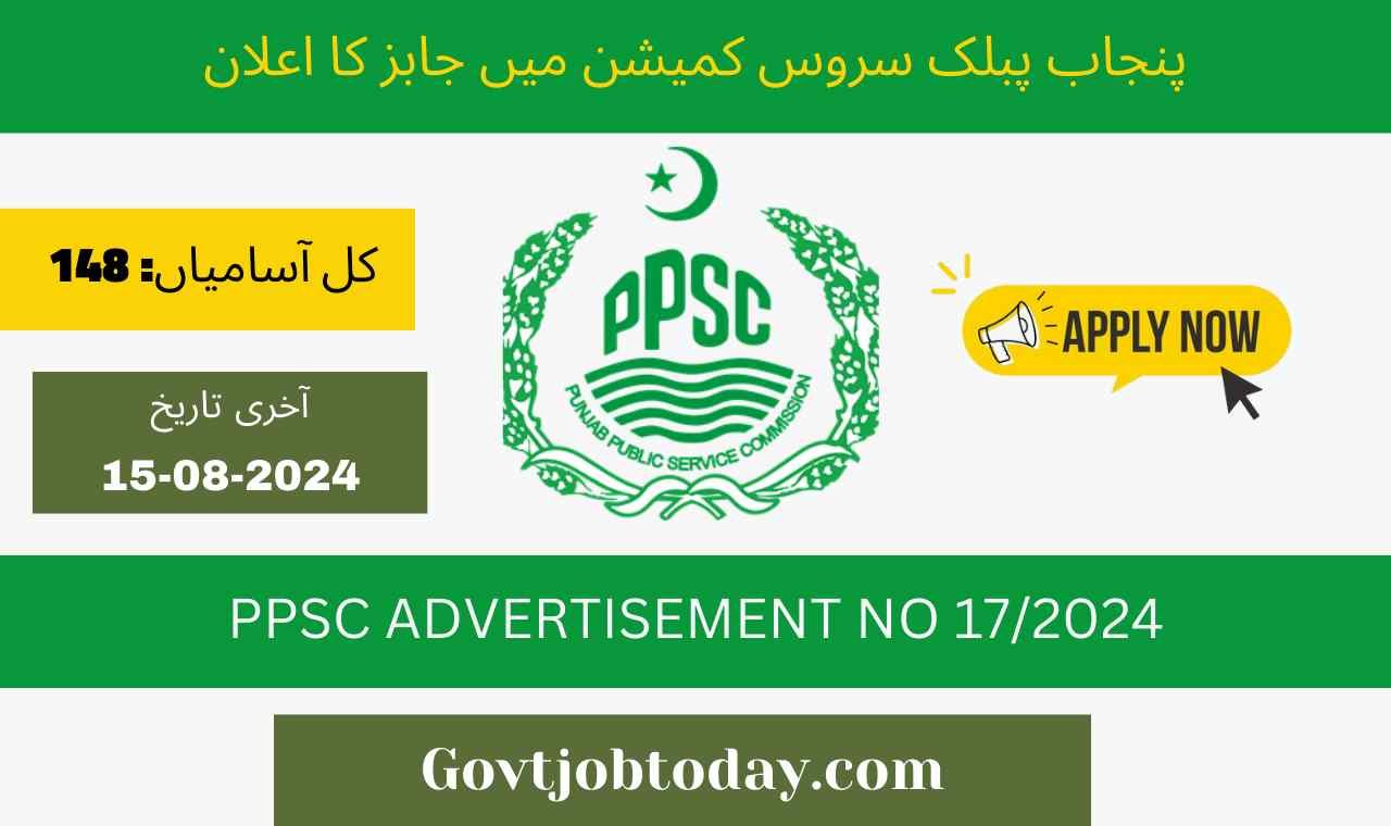 Punjab Public Service Commission PPSC Jobs 2024-govtjobtoday.com