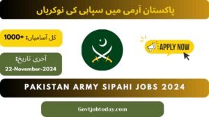 Pakistan Army Sipahi Jobs 2024-govtjobtoday.com