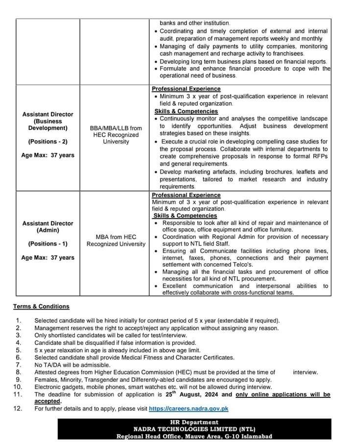 NADRA Jobs 2024 Advertisement-govtjobtoday.com