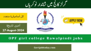 OPF Girls College Rawalpindi Jobs 2024