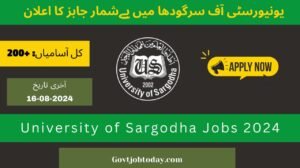 University of Sargodha UOS Jobs 2024-govtjobtoday.com