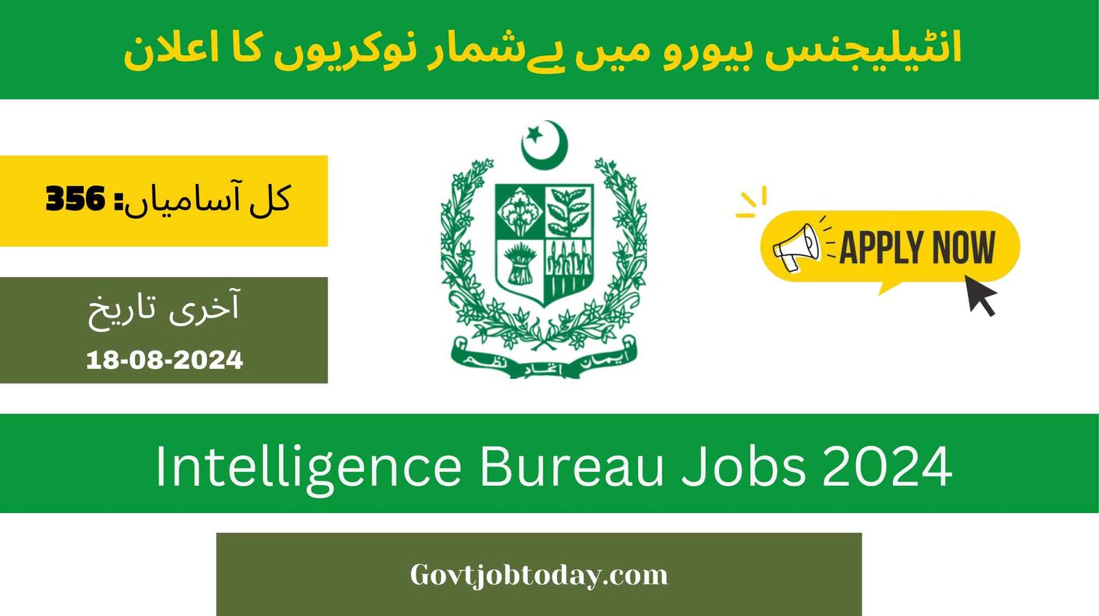 Intelligence Bureau IB Jobs 2024-govtjobtoday.com