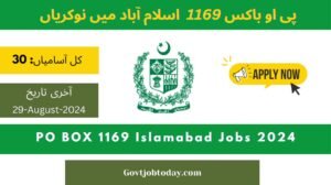 PO Box 1169 Islamabad Jobs 2024-govtjobtoday.com