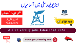 Air University Islamabad Jobs 2024-govtjobtoday.com