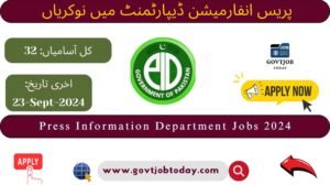 Press Information Department Islamabad Jobs 2024-govtjobtoday.com