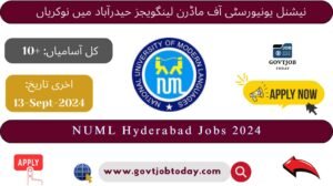 NUML Hyderabad Jobs 2024-govtjobtoday.com