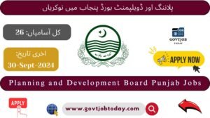 Planning and Development Board Punjab Jobs 2024-govtjobtoday.com