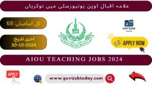 Allama Iqbal Open University AIOU Jobs 2024-govtjobtoday.com