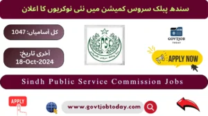 Sindh Public Service Commission SPSC Jobs 2024-govtjobtoday.com