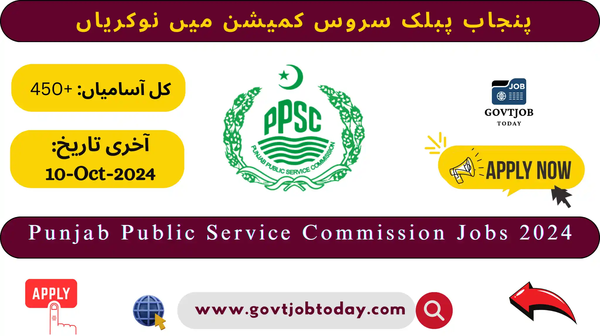 Punjab Public Service Commission PPSC Jobs 2024-govtjobtoday.com