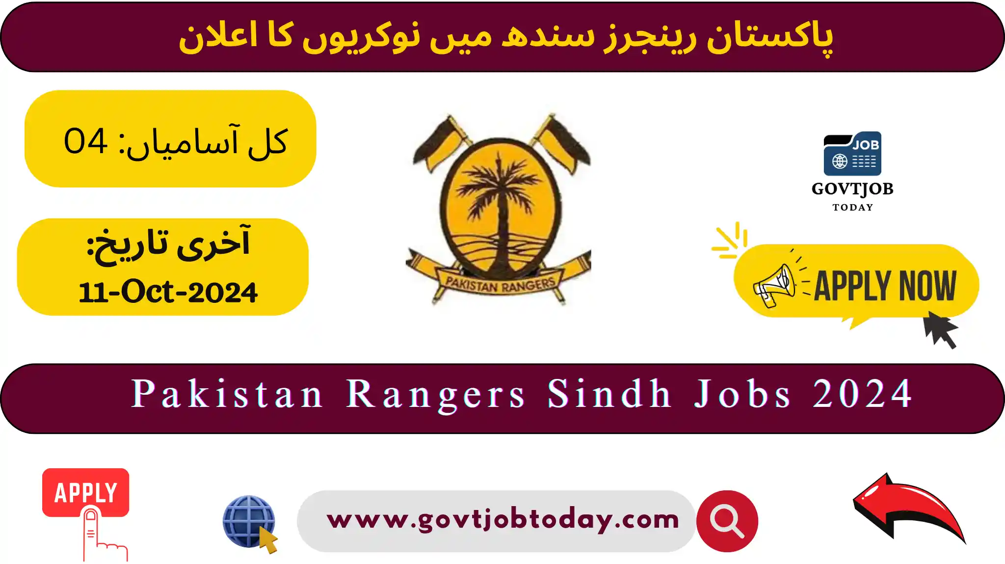 Pakistan Rangers Sindh Jobs 2024-govtjobtoday.com