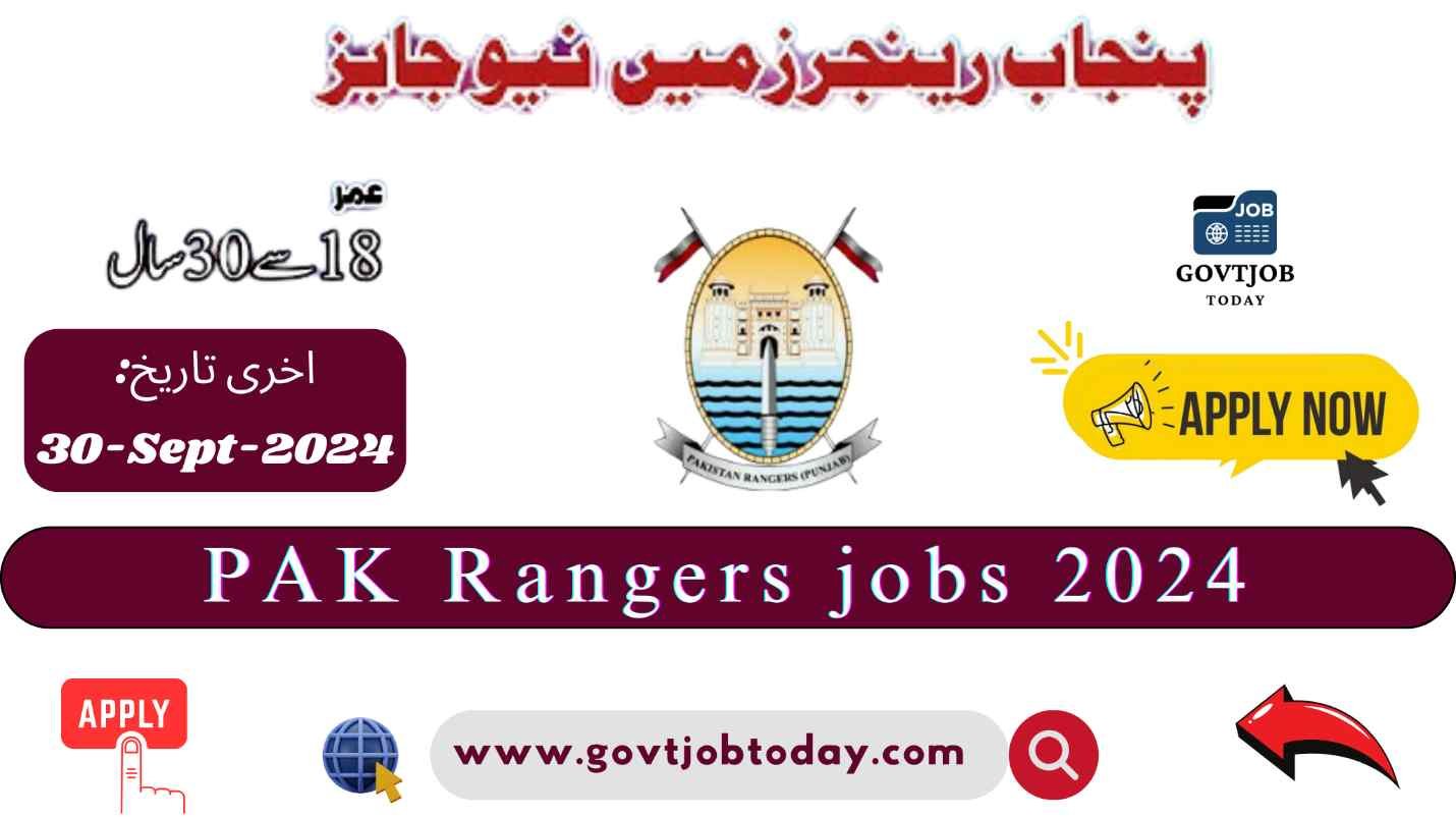 Pak Rangers Jobs 2024-govtjobtoday.com