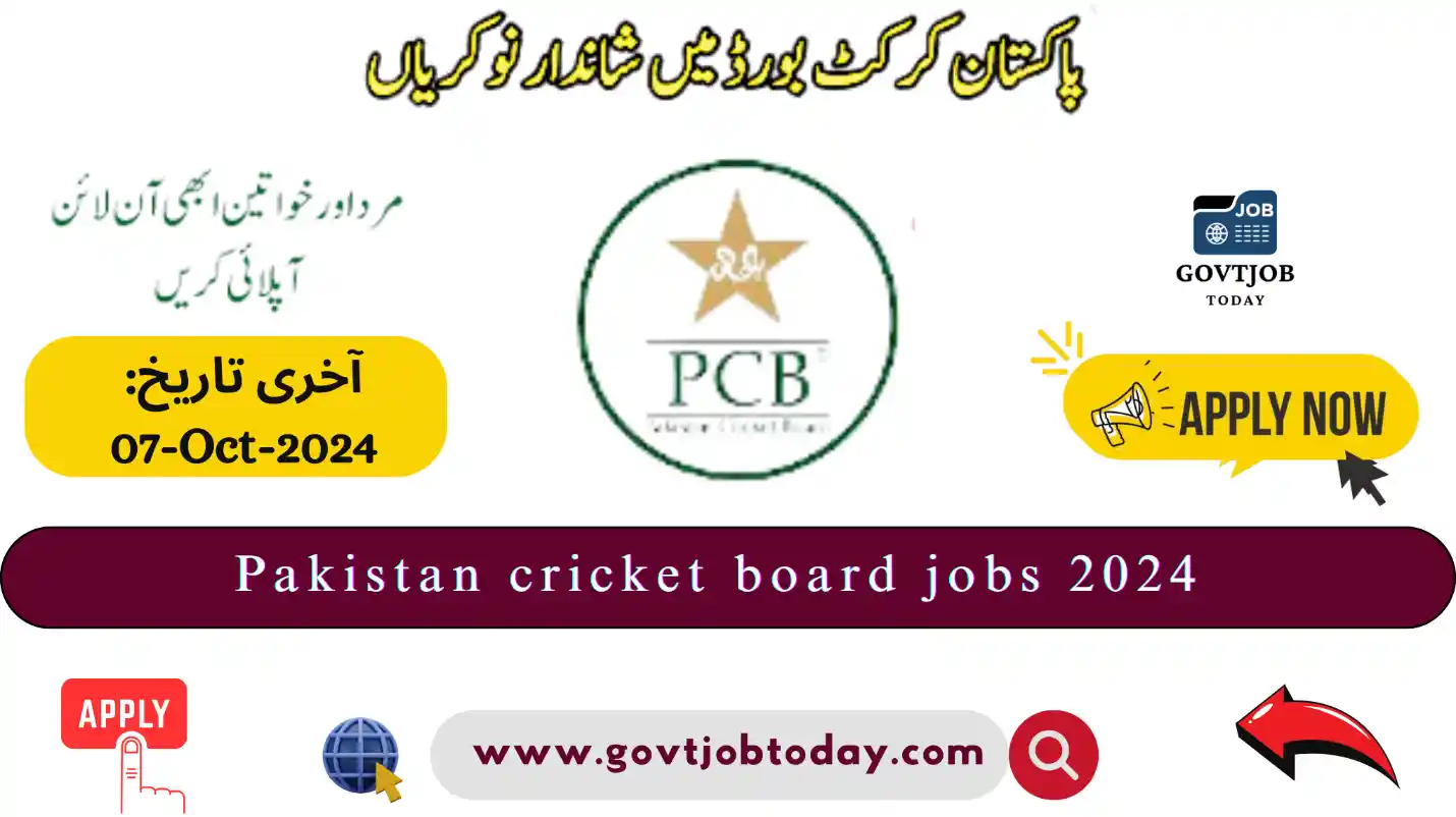 Pakistan Cricket Board Jobs 2024-govtjobtoday.com