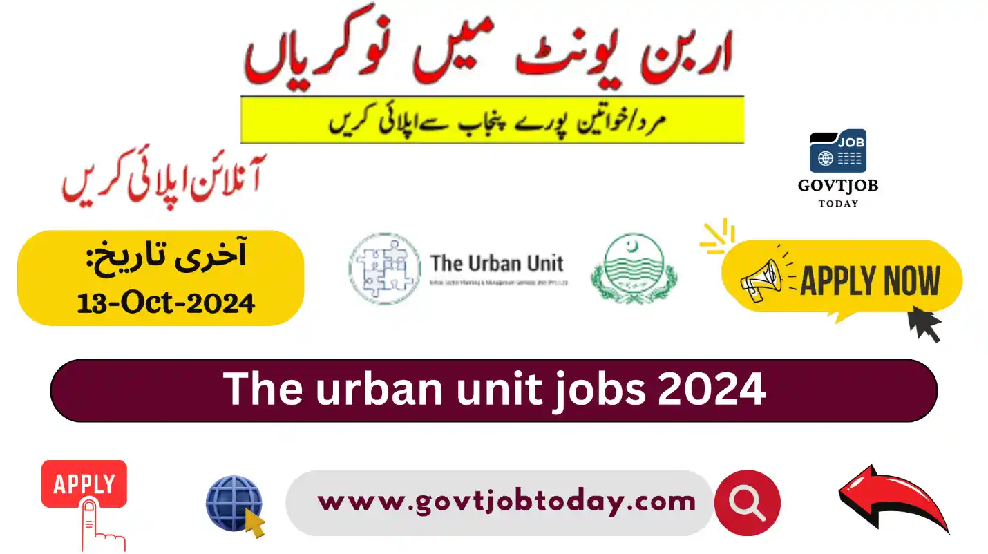 Urban Unit Jobs 2024-govtjobtoday.com