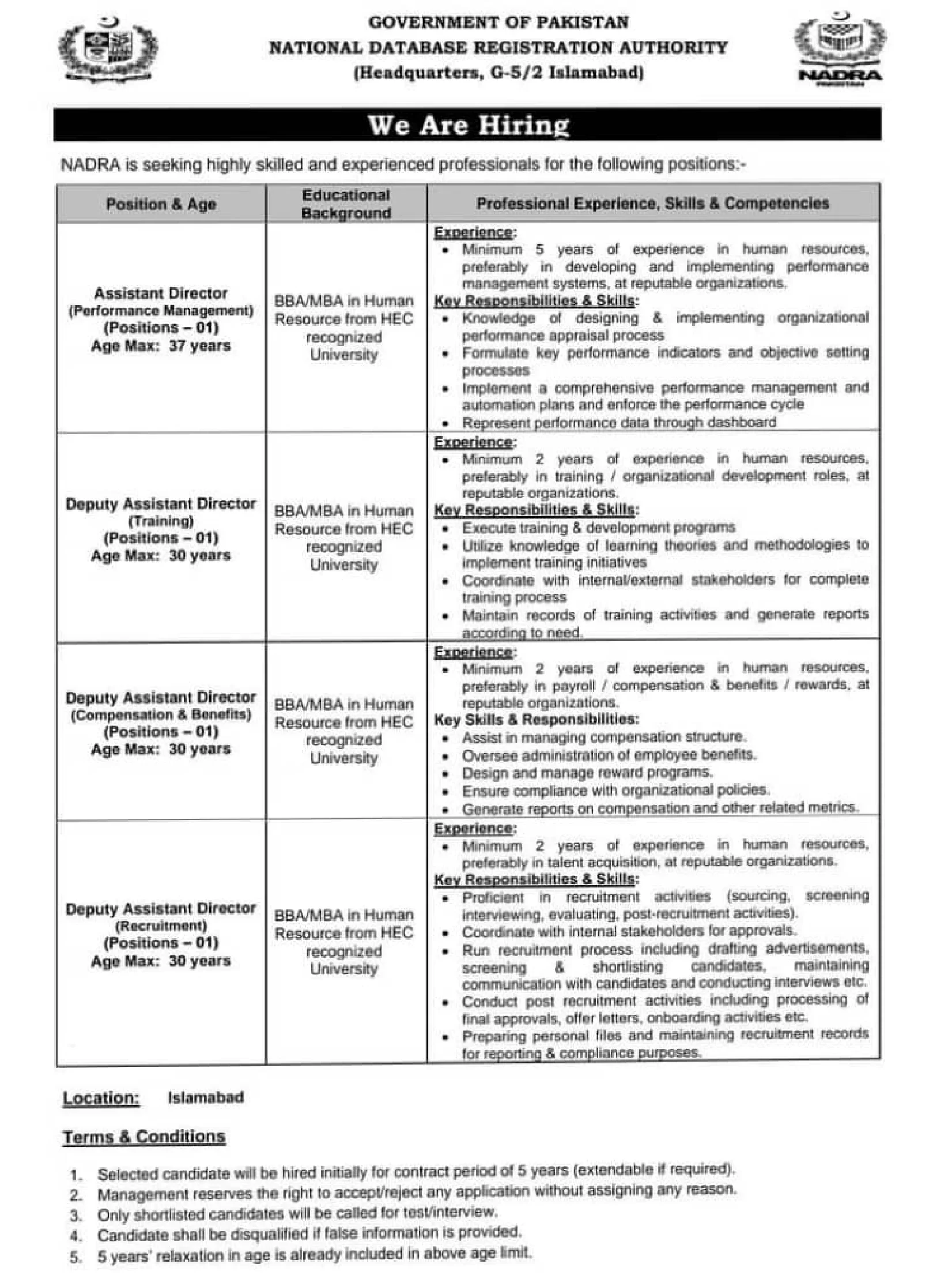 NADRA Jobs 2024 Advertisement-govtjobtoday.com