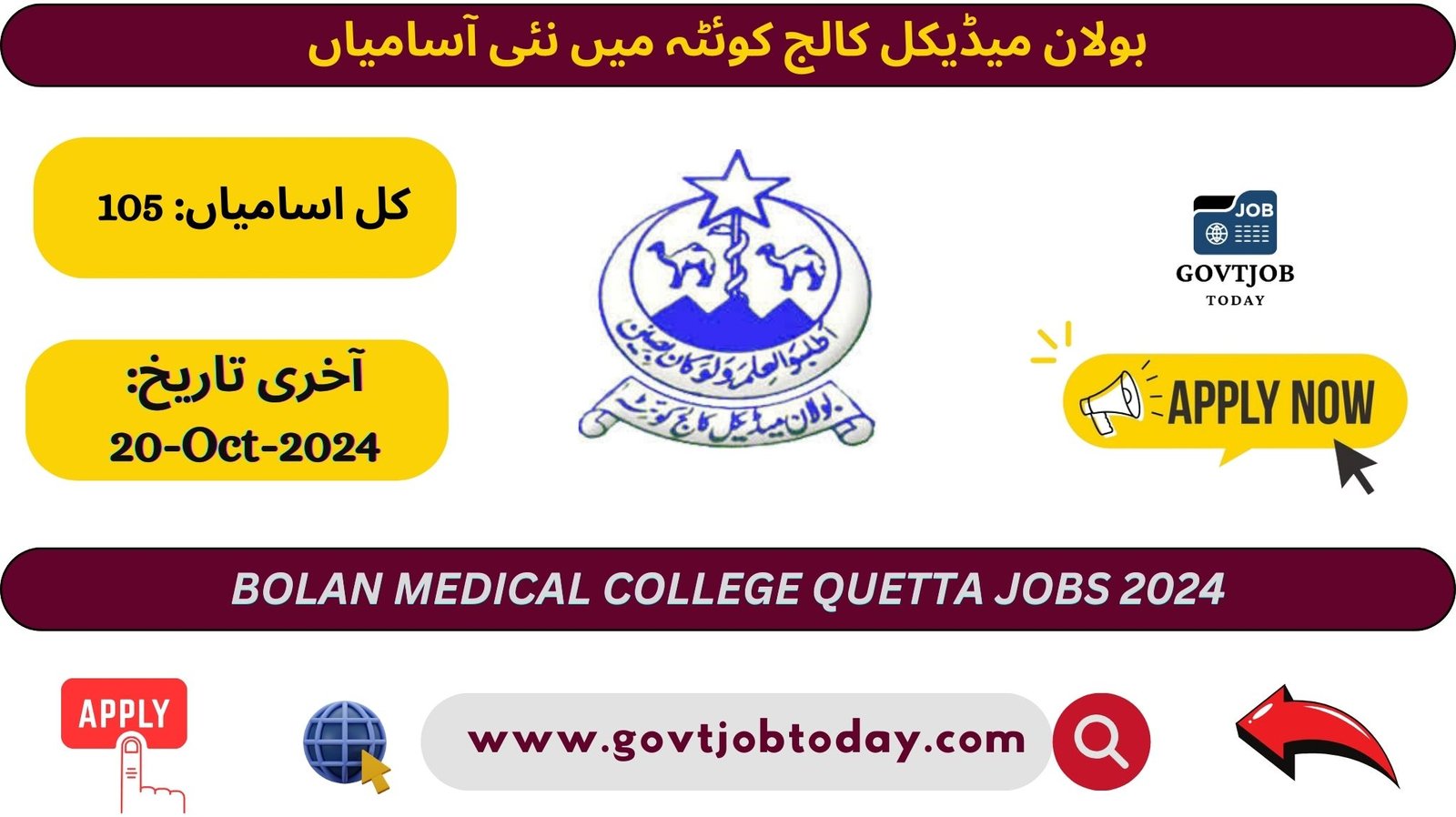 Bolan Medical College Quetta Jobs 2024-govtjobtoday.com