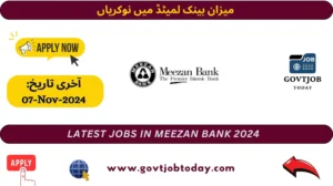 Meezan Bank Jobs 2024-govtjobtoday.com