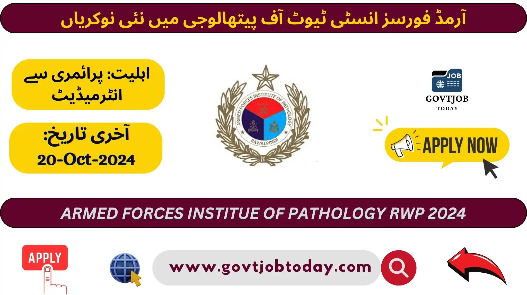 Armed Forces of Institute of Pathology AFIP Jobs 2024-govtjobtoday.com