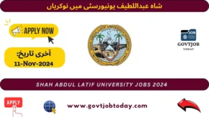 Shah Abdul Latif University Khairpur Jobs 2024-govtjobtoday.com