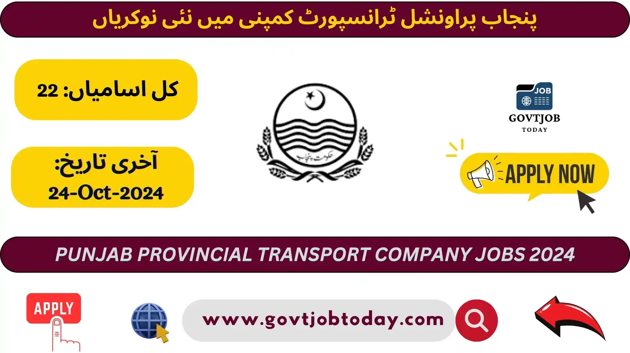 Punjab Provincial Transport Authority Jobs 2024-govtjobtoday.com