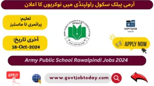 Army Public School APS Rawalpindi Jobs 2024-govtjobtoday.com