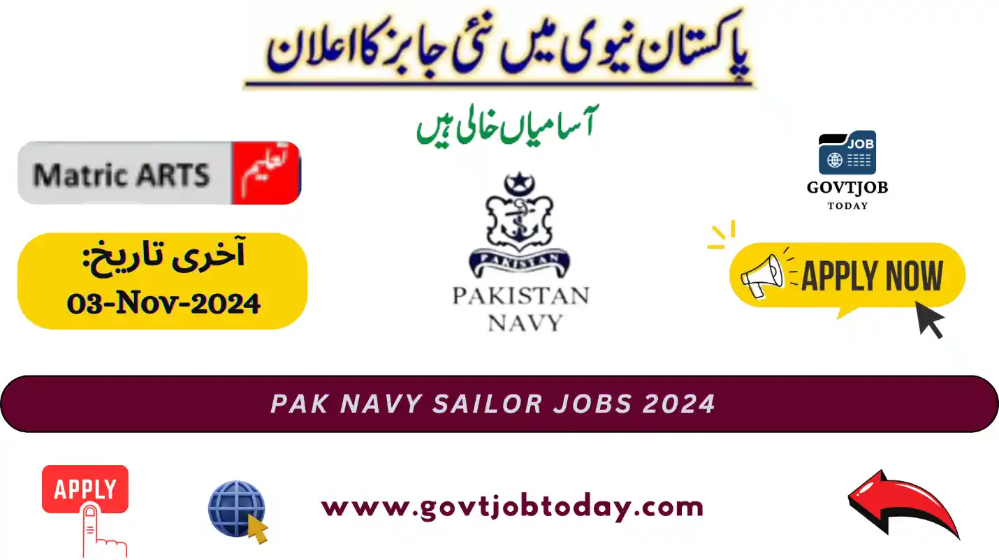 Pak Navy Sailor Jobs 2024-govtjobtoday.com