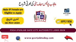 Punjab Safe Cities Authority PSCA Jobs 2024-govtjobtoday.com