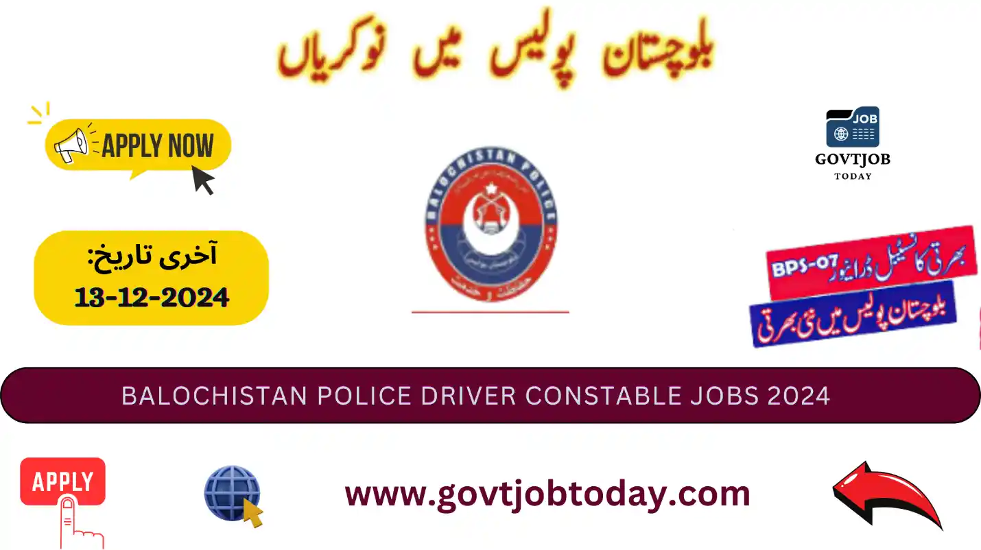 Balochistan Police Jobs 2024-govtjobtoday.com