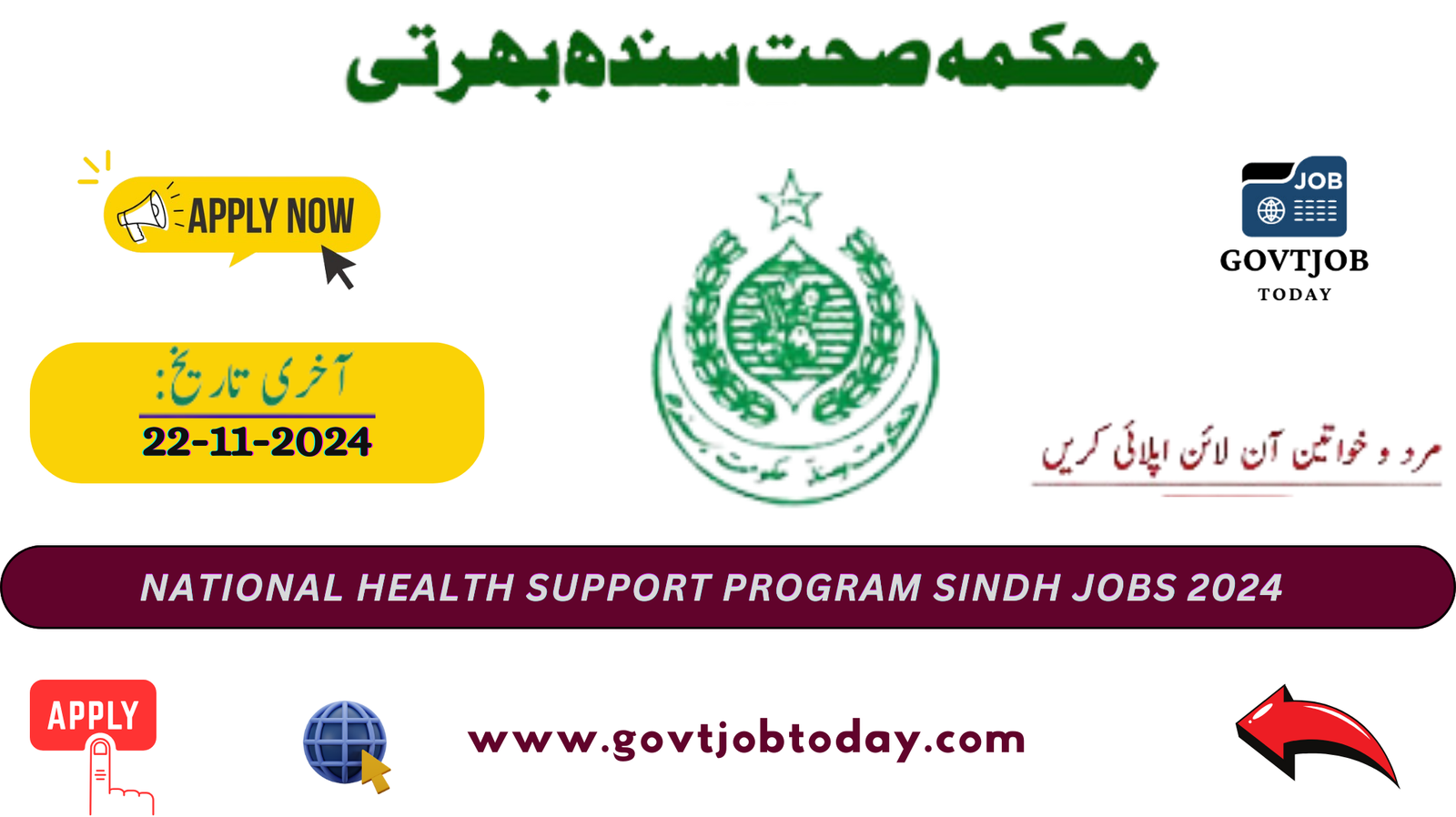 National Health Support Program Sindh Jobs-govtjobtoday.com