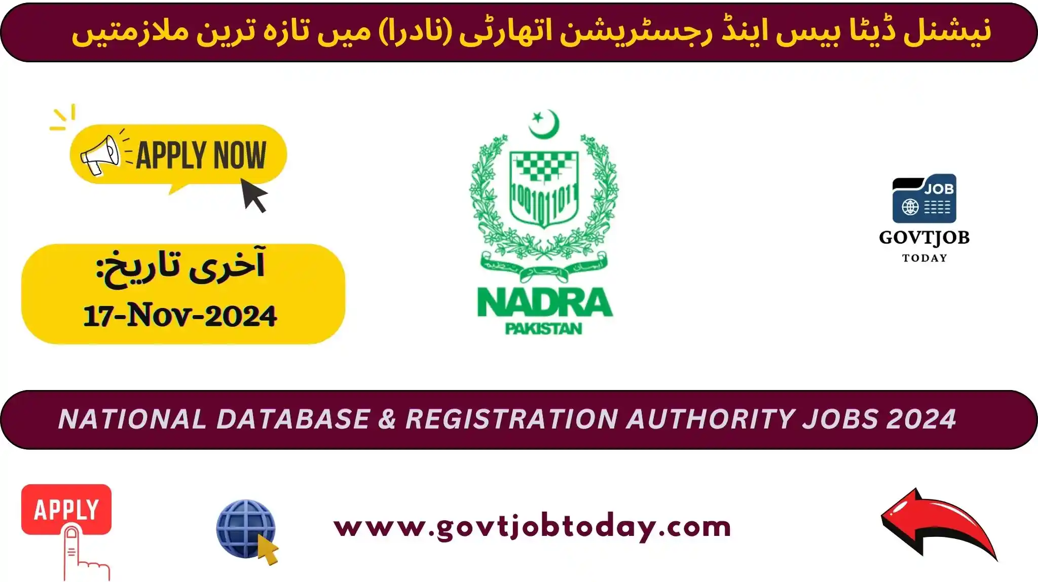 Nadra Jobs 2024-govtjobtoday.com