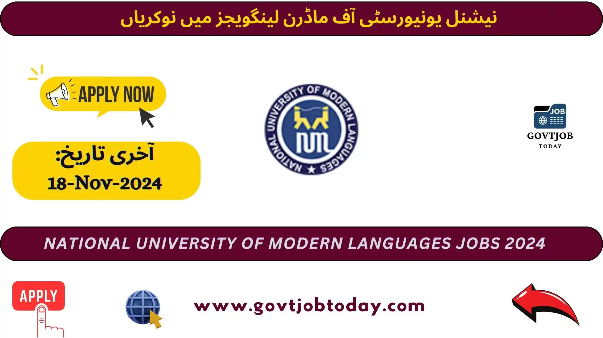 National University of Modern Languages Quetta Jobs 2024-govtjobtoday.com