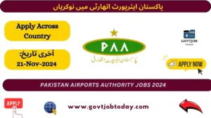 Pakistan Airports Authority Jobs 2024-govtjobtoday.com