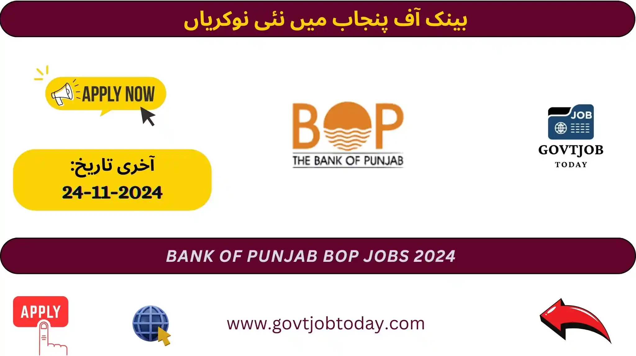 Bank of Punjab BOK Jobs 2024-govtjobtoday.com