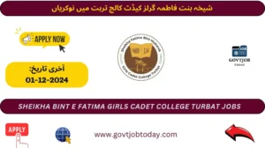 Girls Cadet College Turbat Jobs 2024-govtjobtoday.com