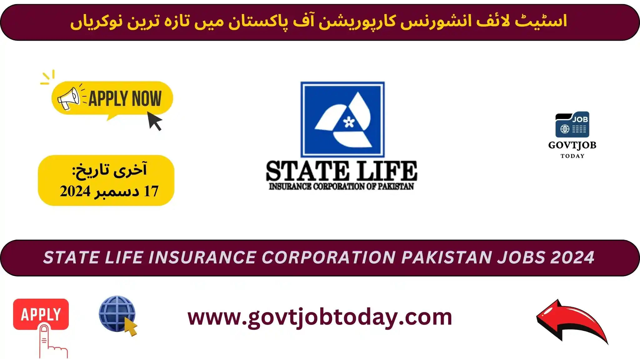 State Life of Insurance Corporation of Pakistan Jobs 2024-govtjobtoday.com