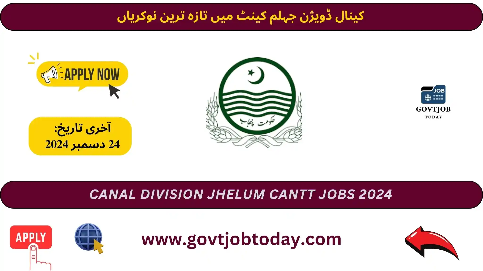 Canal Division Jhelum Jobs 2024-govtjobtoday.com