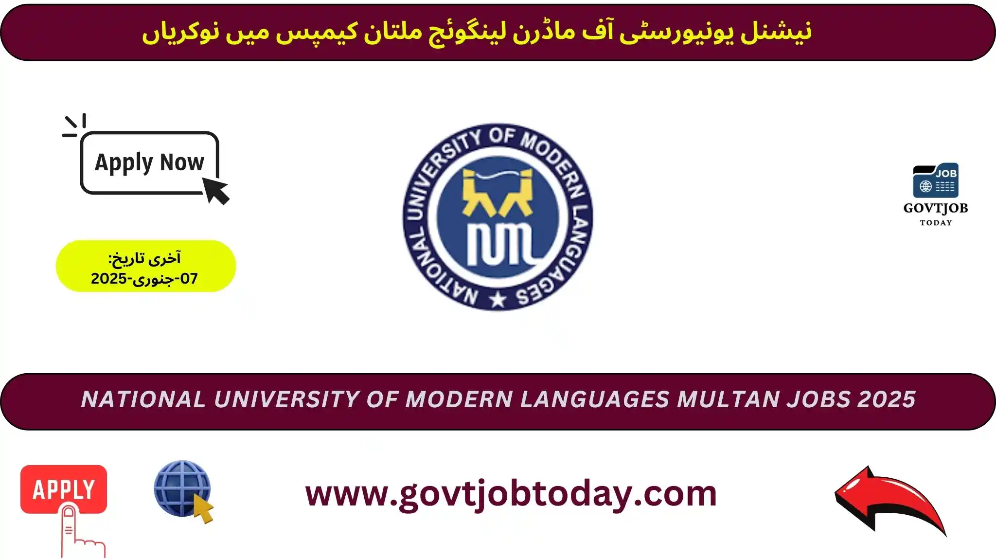 National University of Modern Languages Jobs 2025-govtjobtoday.com