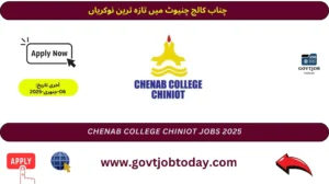 Chenab College Chiniot Jobs 2025-govtjobtoday.com