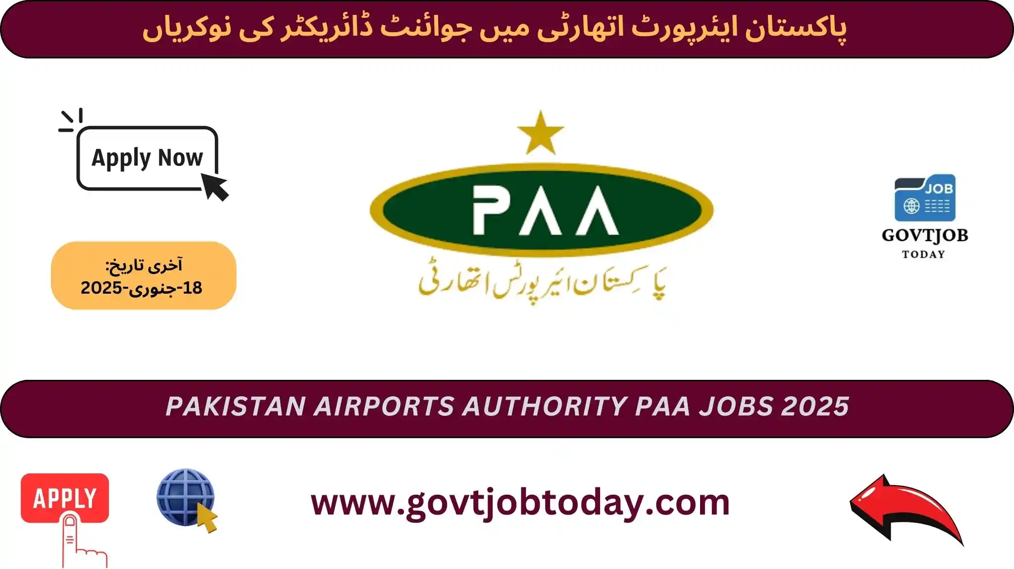 Pakistan Airports Authority PAA Jobs 2025-govtjobtoday.com