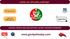 Levies Force Balochistan Jobs 2025-govtjobtoday.com