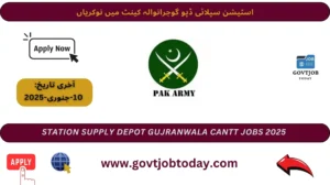 Station Supply Depot Gujranwala Cantt Jobs 2025-govtjobtoday.com