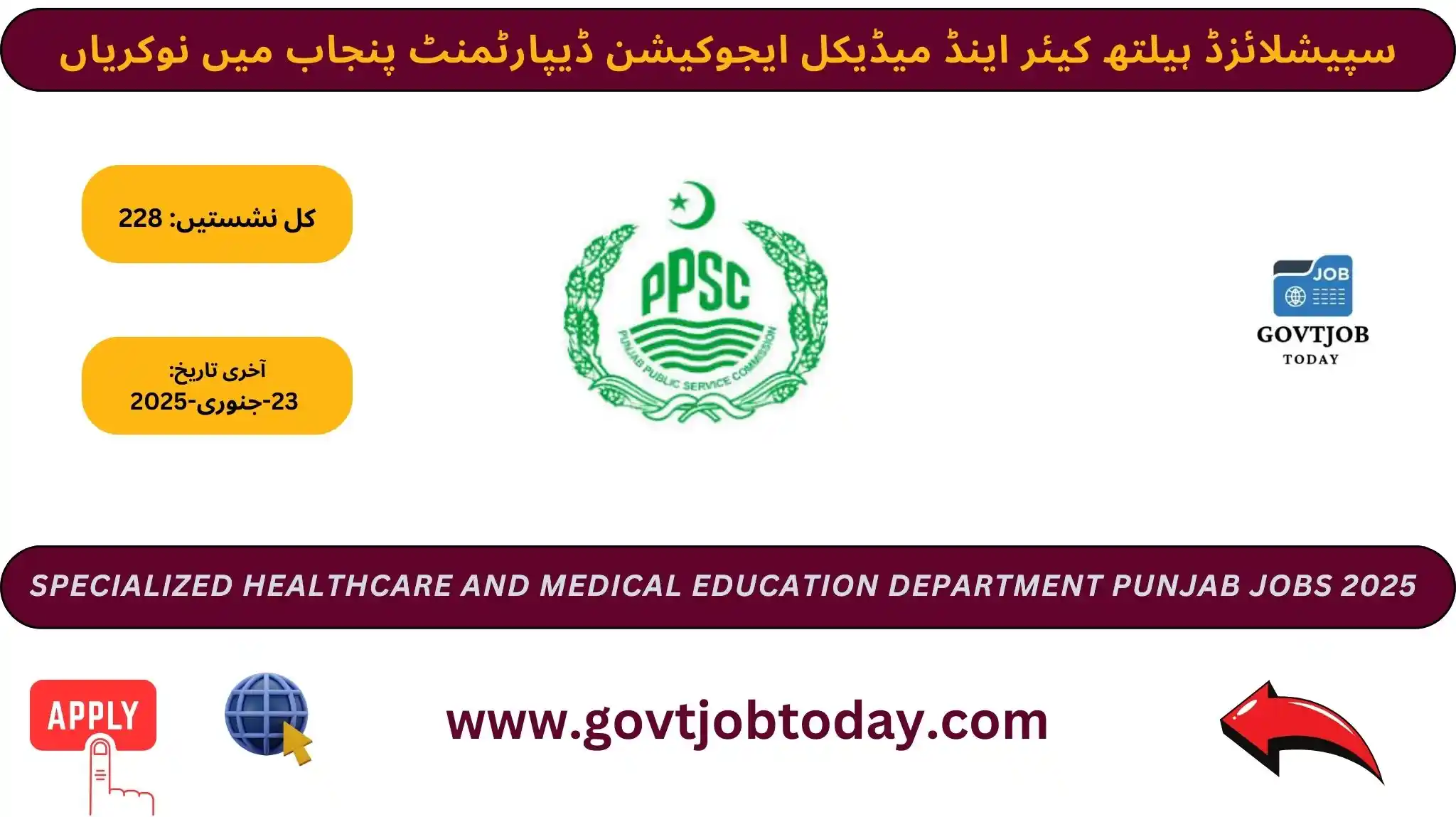 Specialized Healthcare and Medical Education Department Punjab Jobs 2025-govtjobtoday.com