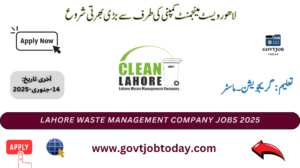 Lahore Waste Management Company Jobs 2025-govtjobtoday.com